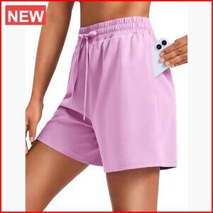Quick Dry Running Shorts High Waisted 5" Inseam Workout Gym